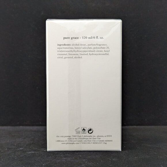 Philosophy Pure Grace Eau de Parfum (EdP), 4 fl oz (120ml), NIB - Picture 5 of 9